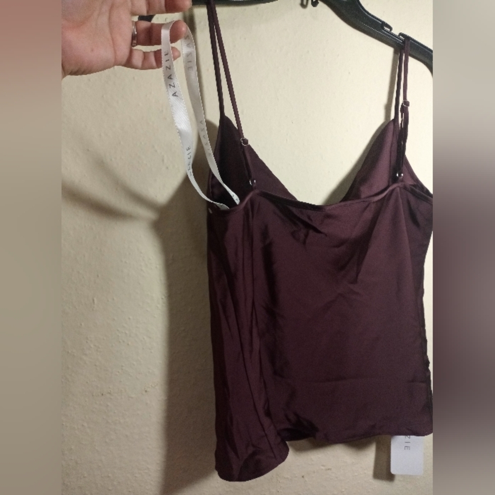 Azazie Purple Sleeveless Camisole Top - Picture 7 of 9